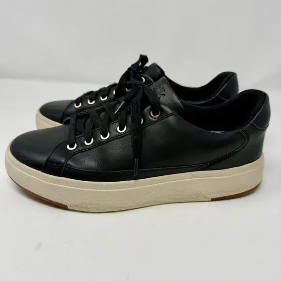 Kizik Vegas Hands Free Sneaker Black Women 7.5 Men 6 WIDE Walking Comfort Oxford - Picture 3 of 6